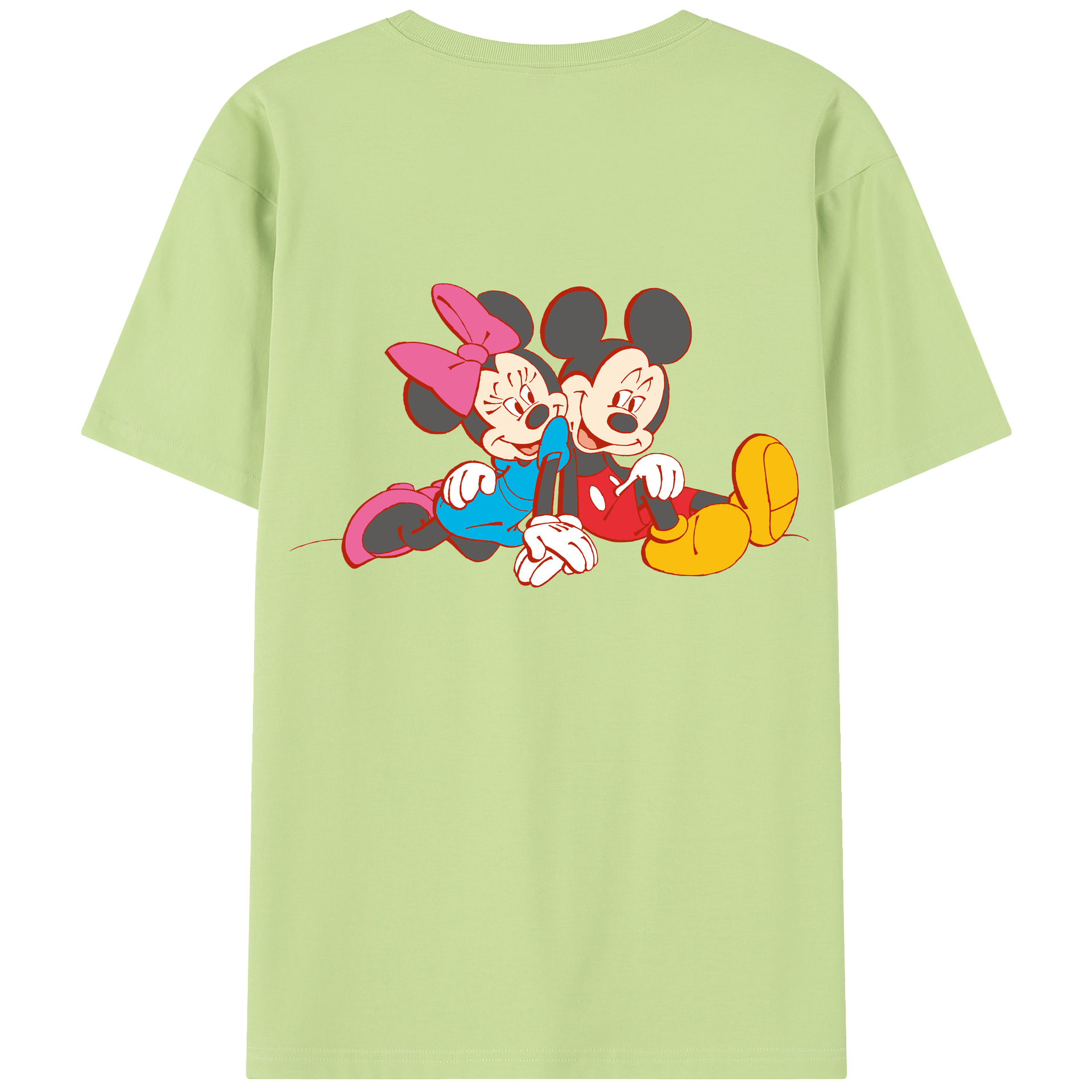 （画像用） ミッキーマウス Mickey Mouse 綿100％半袖Tシャツ（背面プリント）